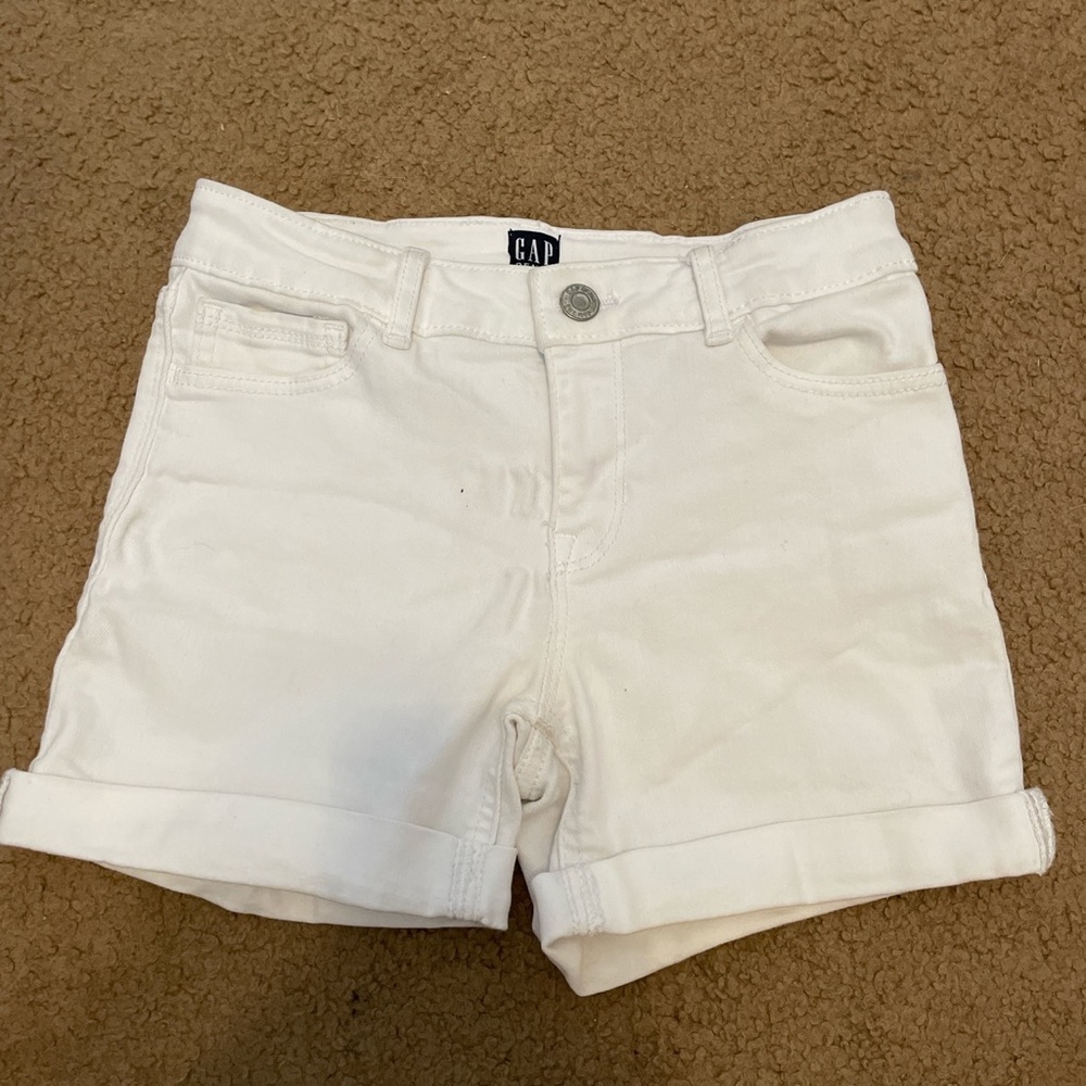 white denim shorts